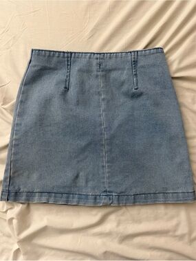 Forever 21 Light Wash Denim Mini Skirt